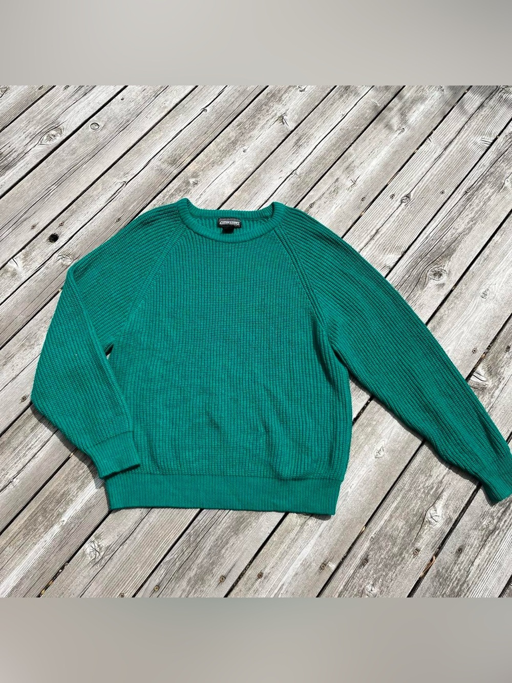 Expressions green knit pullover vintage sweater